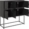 vidaXL - Dressoir - 100,5x39x107 - cm - staal - zwart