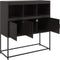 vidaXL - Dressoir - 100,5x39x107 - cm - staal - zwart