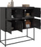 vidaXL - Dressoir - 100,5x39x107 - cm - staal - zwart