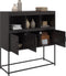 vidaXL - Dressoir - 100,5x39x107 - cm - staal - zwart