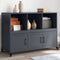 vidaXL - Dressoir - 100,5x39x72 - cm - staal - antracietkleurig