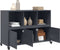 vidaXL - Dressoir - 100,5x39x72 - cm - staal - antracietkleurig