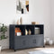 vidaXL - Dressoir - 100,5x39x72 - cm - staal - antracietkleurig