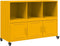 vidaXL - Dressoir - 100,5x39x72 - cm - staal - mosterdgeel