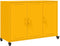 vidaXL - Dressoir - 100,5x39x72 - cm - staal - mosterdgeel
