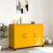 vidaXL - Dressoir - 100,5x39x72 - cm - staal - mosterdgeel