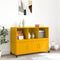 vidaXL - Dressoir - 100,5x39x72 - cm - staal - mosterdgeel