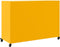 vidaXL - Dressoir - 100,5x39x72 - cm - staal - mosterdgeel