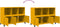 vidaXL - Dressoir - 100,5x39x72 - cm - staal - mosterdgeel