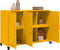 vidaXL - Dressoir - 100,5x39x72 - cm - staal - mosterdgeel
