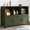 vidaXL - Dressoir - 100,5x39x72 - cm - staal - olijfgroen