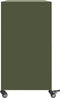 vidaXL - Dressoir - 100,5x39x72 - cm - staal - olijfgroen