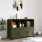vidaXL - Dressoir - 100,5x39x72 - cm - staal - olijfgroen