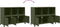 vidaXL - Dressoir - 100,5x39x72 - cm - staal - olijfgroen
