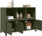vidaXL - Dressoir - 100,5x39x72 - cm - staal - olijfgroen