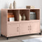 vidaXL - Dressoir - 100,5x39x72 - cm - staal - roze