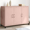 vidaXL - Dressoir - 100,5x39x72 - cm - staal - roze