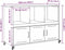 vidaXL - Dressoir - 100,5x39x72 - cm - staal - roze