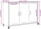 vidaXL - Dressoir - 100,5x39x72 - cm - staal - roze