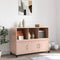 vidaXL - Dressoir - 100,5x39x72 - cm - staal - roze