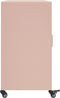 vidaXL - Dressoir - 100,5x39x72 - cm - staal - roze