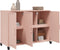 vidaXL - Dressoir - 100,5x39x72 - cm - staal - roze
