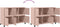 vidaXL - Dressoir - 100,5x39x72 - cm - staal - roze