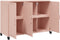 vidaXL - Dressoir - 100,5x39x72 - cm - staal - roze