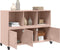 vidaXL - Dressoir - 100,5x39x72 - cm - staal - roze