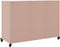vidaXL - Dressoir - 100,5x39x72 - cm - staal - roze