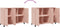vidaXL - Dressoir - 100,5x39x72 - cm - staal - roze