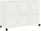 vidaXL - Dressoir - 100,5x39x72 - cm - staal - wit