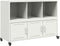 vidaXL - Dressoir - 100,5x39x72 - cm - staal - wit