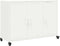 vidaXL - Dressoir - 100,5x39x72 - cm - staal - wit