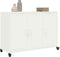 vidaXL - Dressoir - 100,5x39x72 - cm - staal - wit