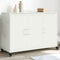 vidaXL - Dressoir - 100,5x39x72 - cm - staal - wit