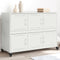 vidaXL - Dressoir - 100,5x39x72 - cm - staal - wit
