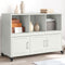 vidaXL - Dressoir - 100,5x39x72 - cm - staal - wit