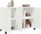 vidaXL - Dressoir - 100,5x39x72 - cm - staal - wit