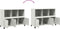 vidaXL - Dressoir - 100,5x39x72 - cm - staal - wit
