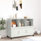 vidaXL - Dressoir - 100,5x39x72 - cm - staal - wit
