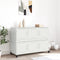 vidaXL - Dressoir - 100,5x39x72 - cm - staal - wit