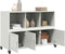 vidaXL - Dressoir - 100,5x39x72 - cm - staal - wit