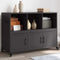 vidaXL - Dressoir - 100,5x39x72 - cm - staal - zwart