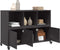 vidaXL - Dressoir - 100,5x39x72 - cm - staal - zwart