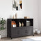 vidaXL - Dressoir - 100,5x39x72 - cm - staal - zwart