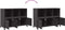 vidaXL - Dressoir - 100,5x39x72 - cm - staal - zwart