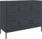 vidaXL - Dressoir - 100,5x39x79 - cm - staal - antracietkleurig