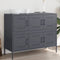 vidaXL - Dressoir - 100,5x39x79 - cm - staal - antracietkleurig