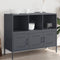 vidaXL - Dressoir - 100,5x39x79 - cm - staal - antracietkleurig